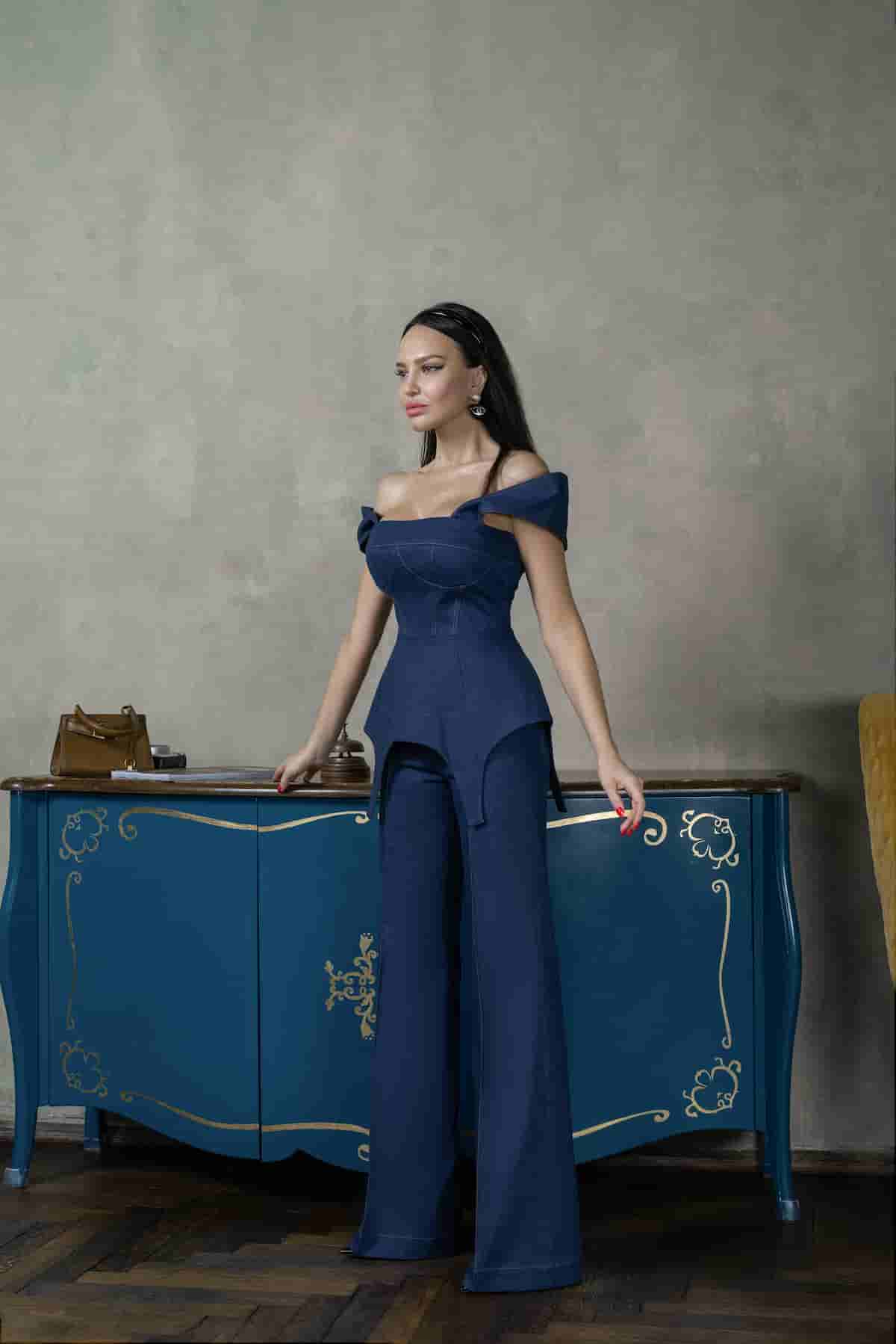 Corset denim top