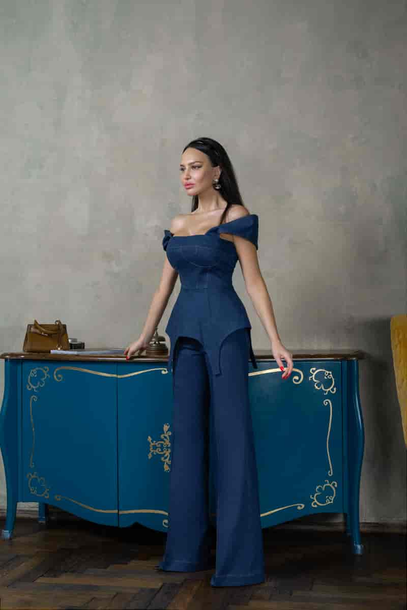 Corset denim top