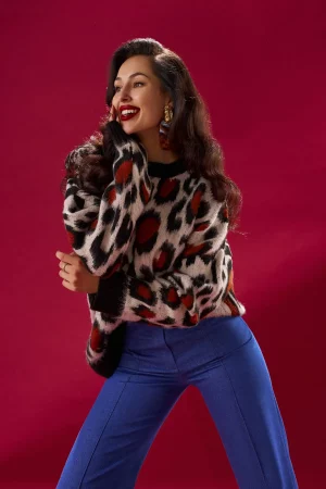 Leo print sweater - Image 5