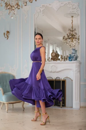 Free-cut sundress in purple - Image 2