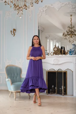 Free-cut sundress in purple - Image 3