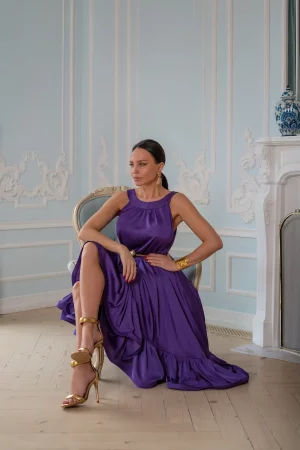 Free-cut sundress in purple - Image 5