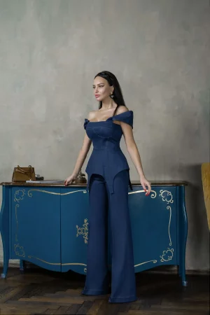 Corset denim top