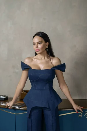 Corset denim top - Image 2