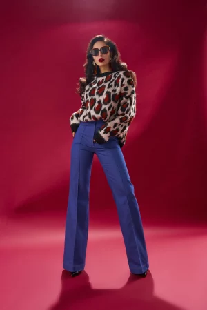 Flare jeans with orange thread - Image 3