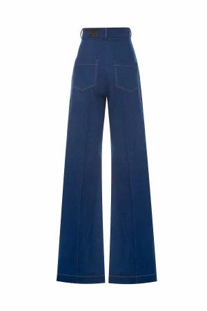 Flare jeans with orange thread - Image 5