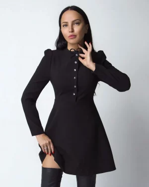 Crystal Button Dress - Image 6
