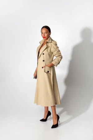 Cloak with contrasting trim - Image 4