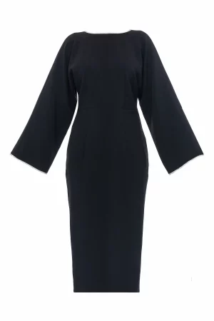 Sheath dress with wide sleeves and back zip - Image 4