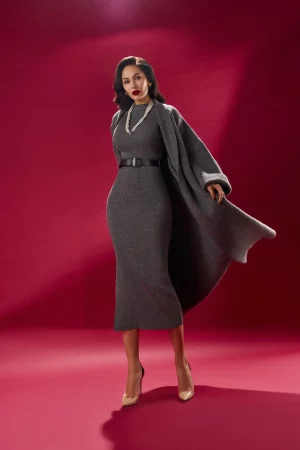 Grey long oversized cardigan - Image 4