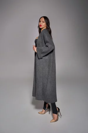 Grey long oversized cardigan - Image 6