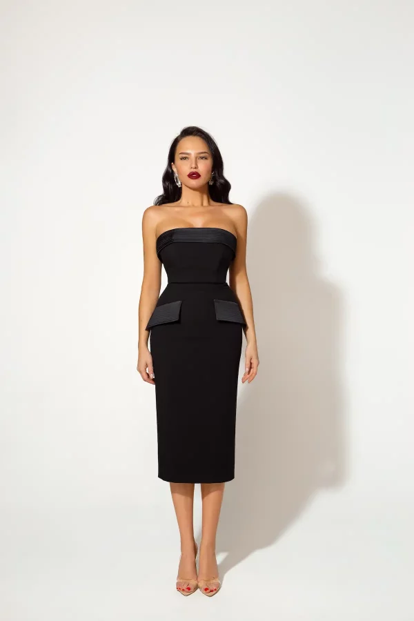 Corset dress made of costume fabric and satin