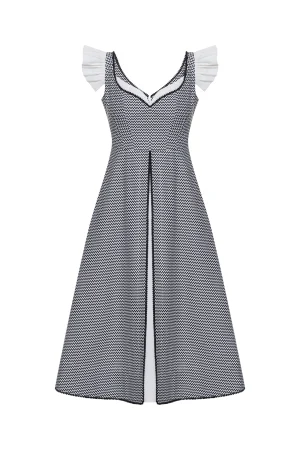 Long sundress with wings in cotton with graphic print - Image 3
